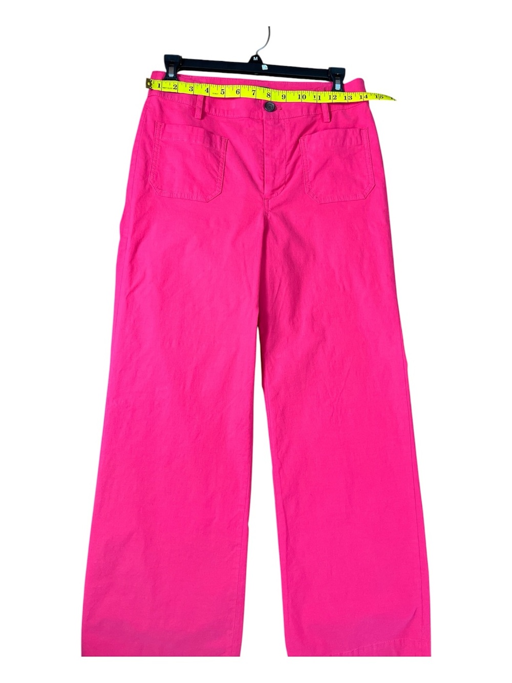 J.Crew Re-Imagined Hot Pink Cotton Linen Blend Wide Leg Pants Size 26